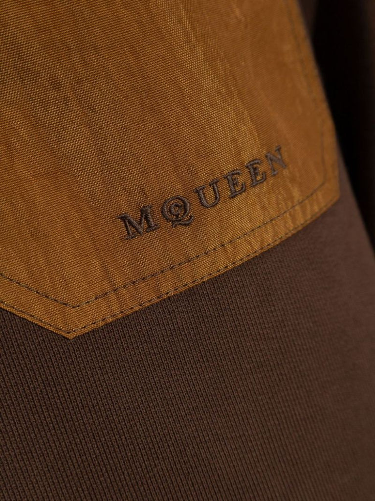 Brown Contrasting-pocket Polo Shirt