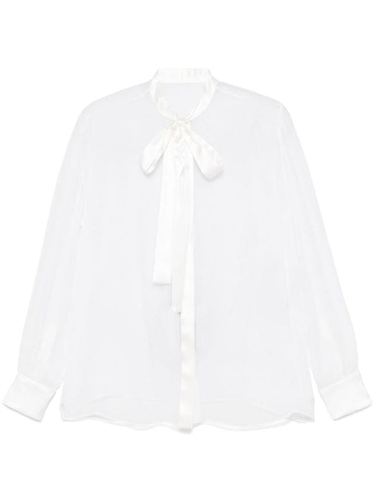 Chiffon Pussy-bow Shirt