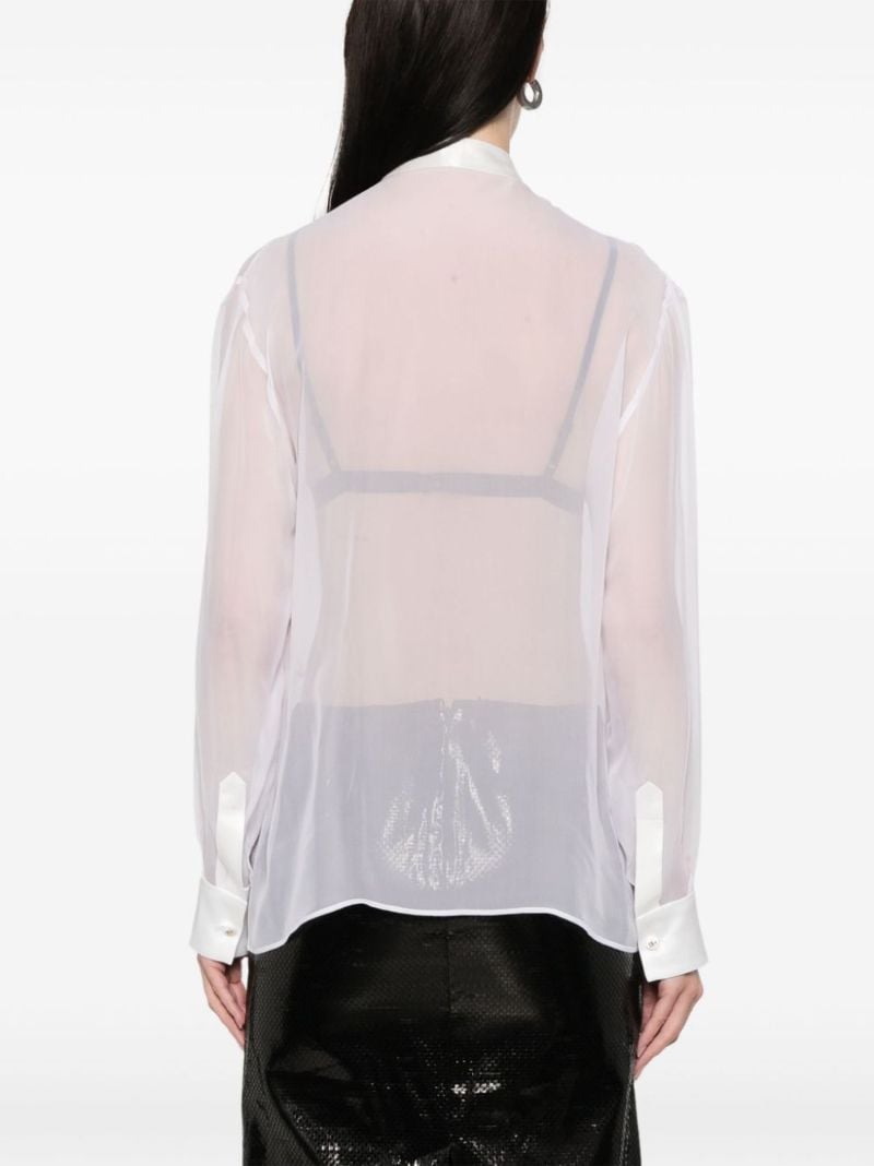 Chiffon Pussy-bow Shirt