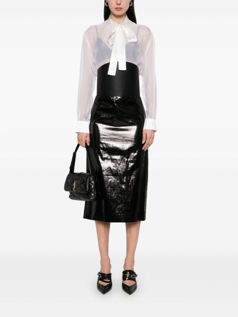 Chiffon Pussy-bow Shirt