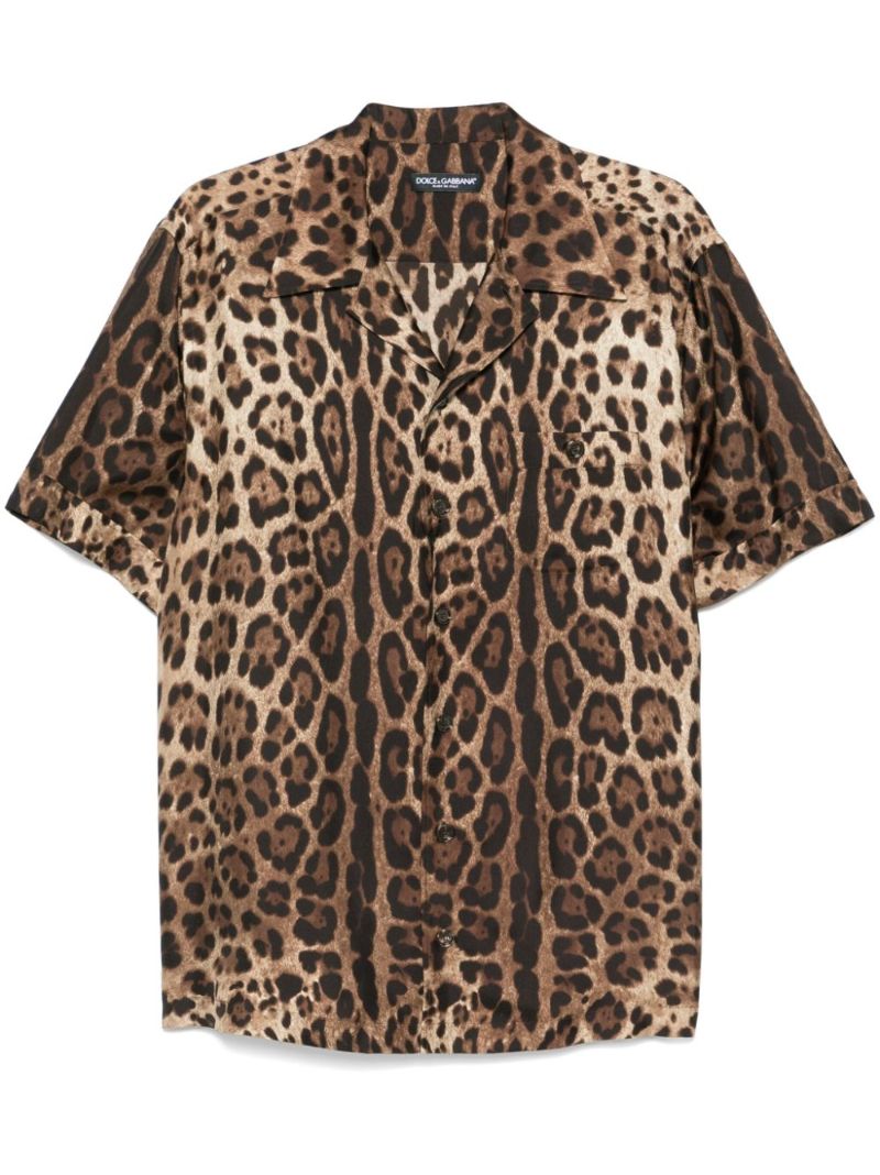 Brown Leopard-print Shirt