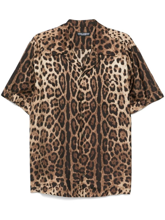 Brown Leopard-print Shirt