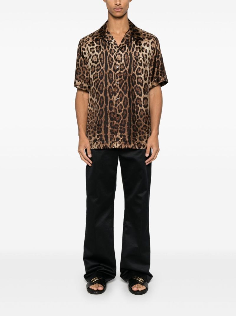 Brown Leopard-print Shirt
