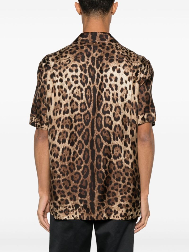 Brown Leopard-print Shirt