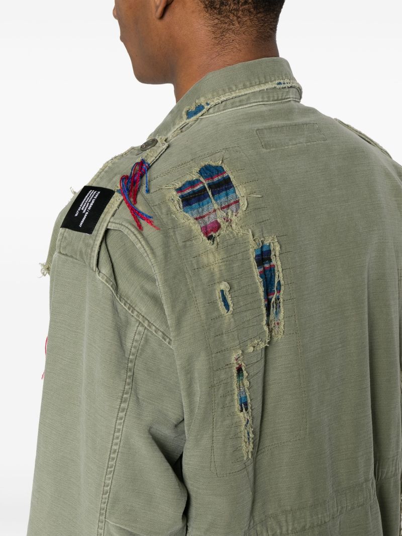 Green Distressed Military Jacket