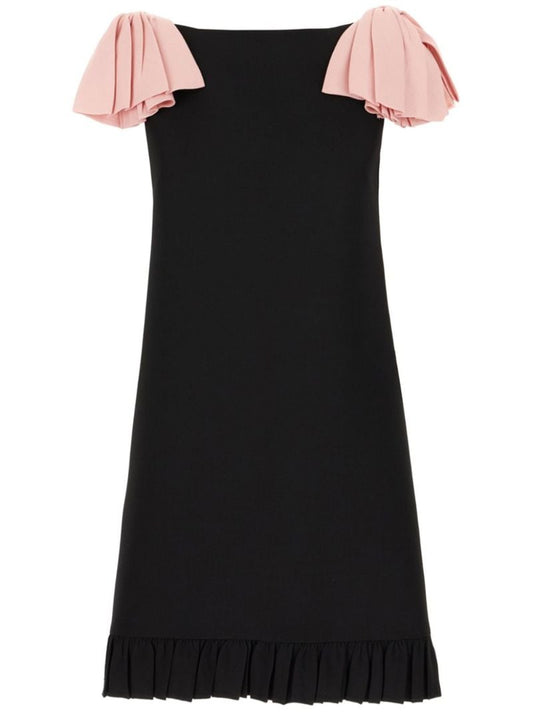 Black Crepe Couture Dress