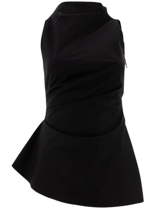 Draped Asymmetric Blouse