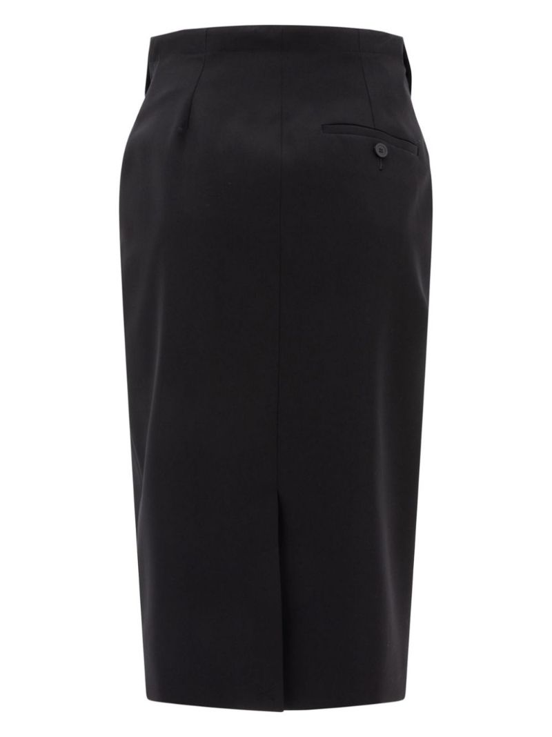 Folded-edge Midi Skirt