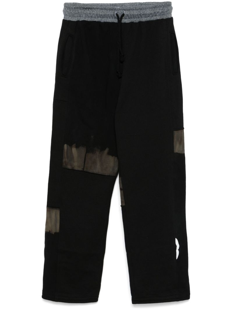 Black Panelled Track Pants