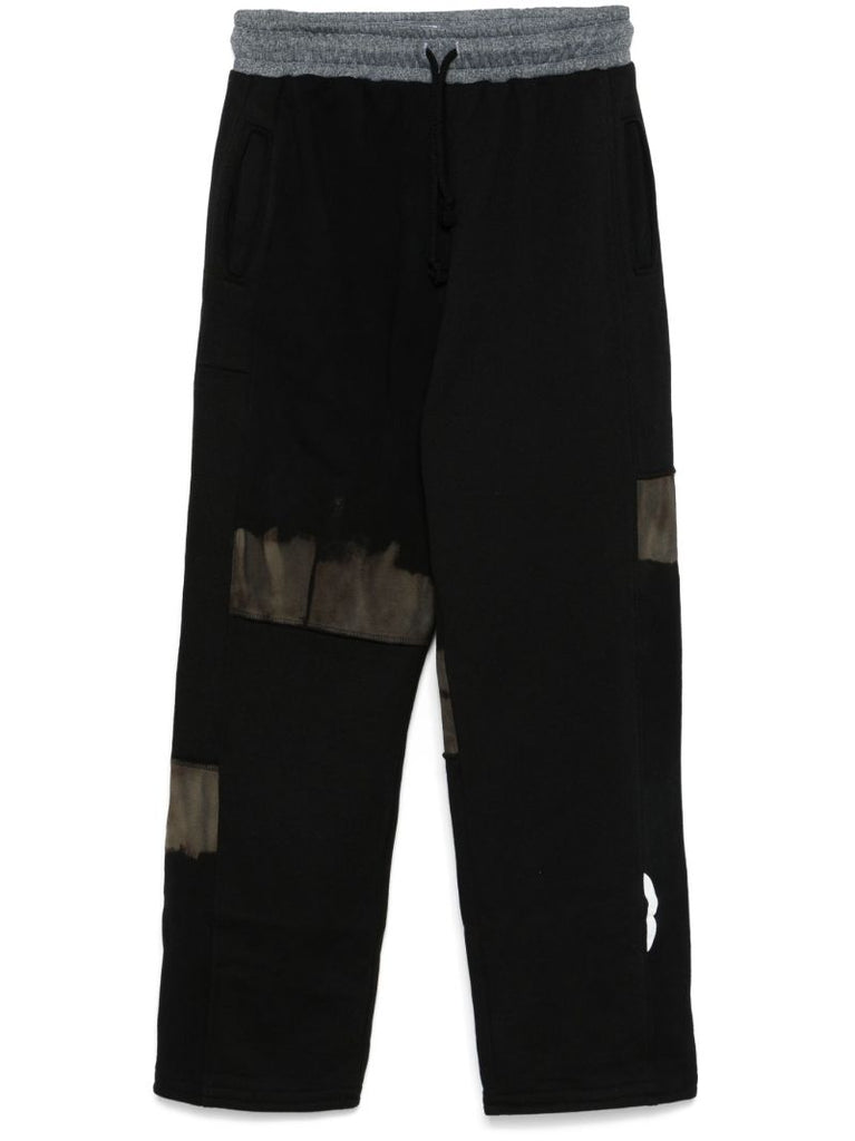 Black Panelled Track Pants