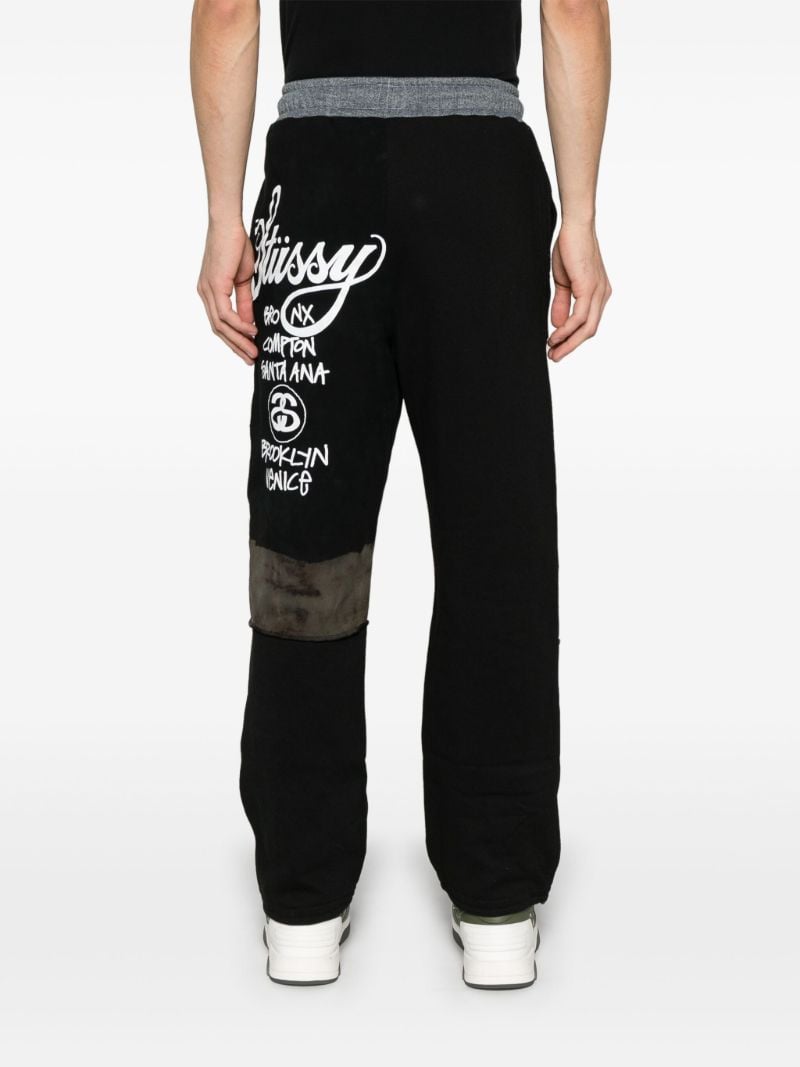 Black Panelled Track Pants