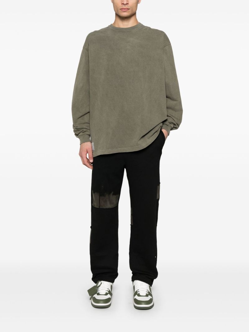 Black Panelled Track Pants
