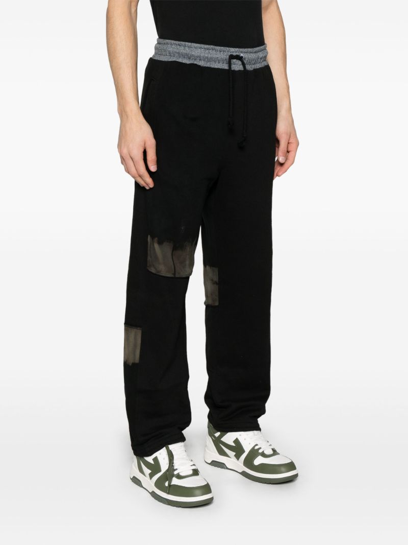 Black Panelled Track Pants