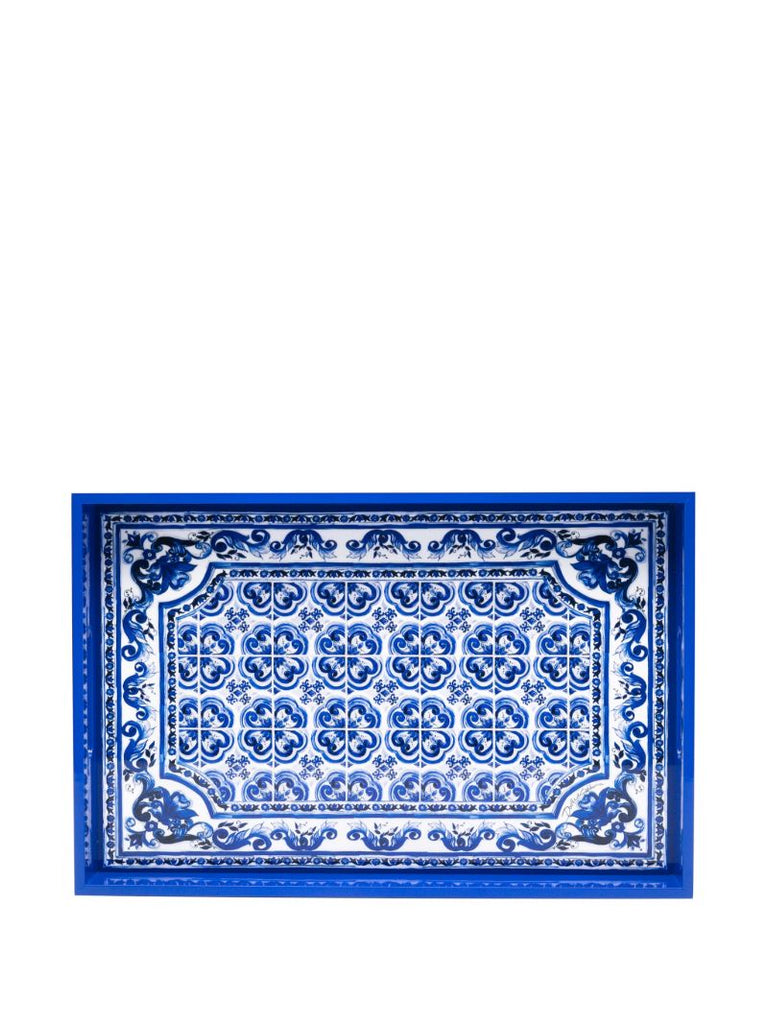 Blu Mediterraneo-print Tray (30cm X 46cm)