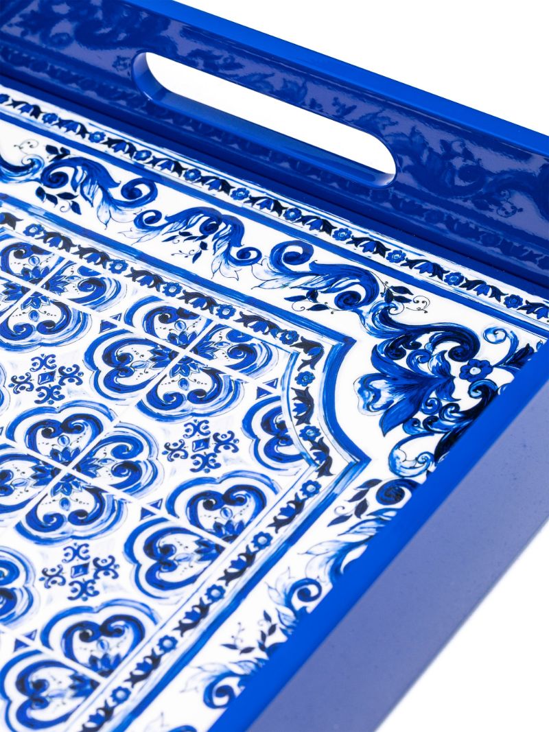 Blu Mediterraneo-print Tray (30cm X 46cm)