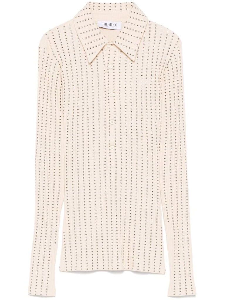 Rhinestone-embellished Polo Shirt