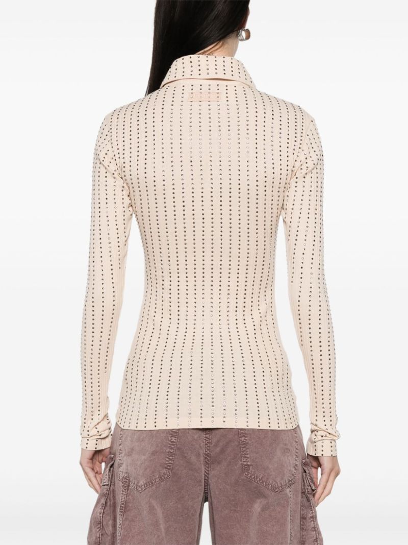 Rhinestone-embellished Polo Shirt