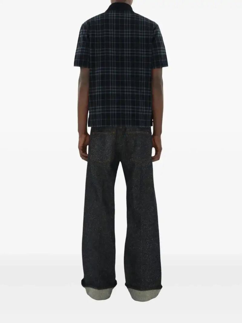 Blue Checked Polo Shirt