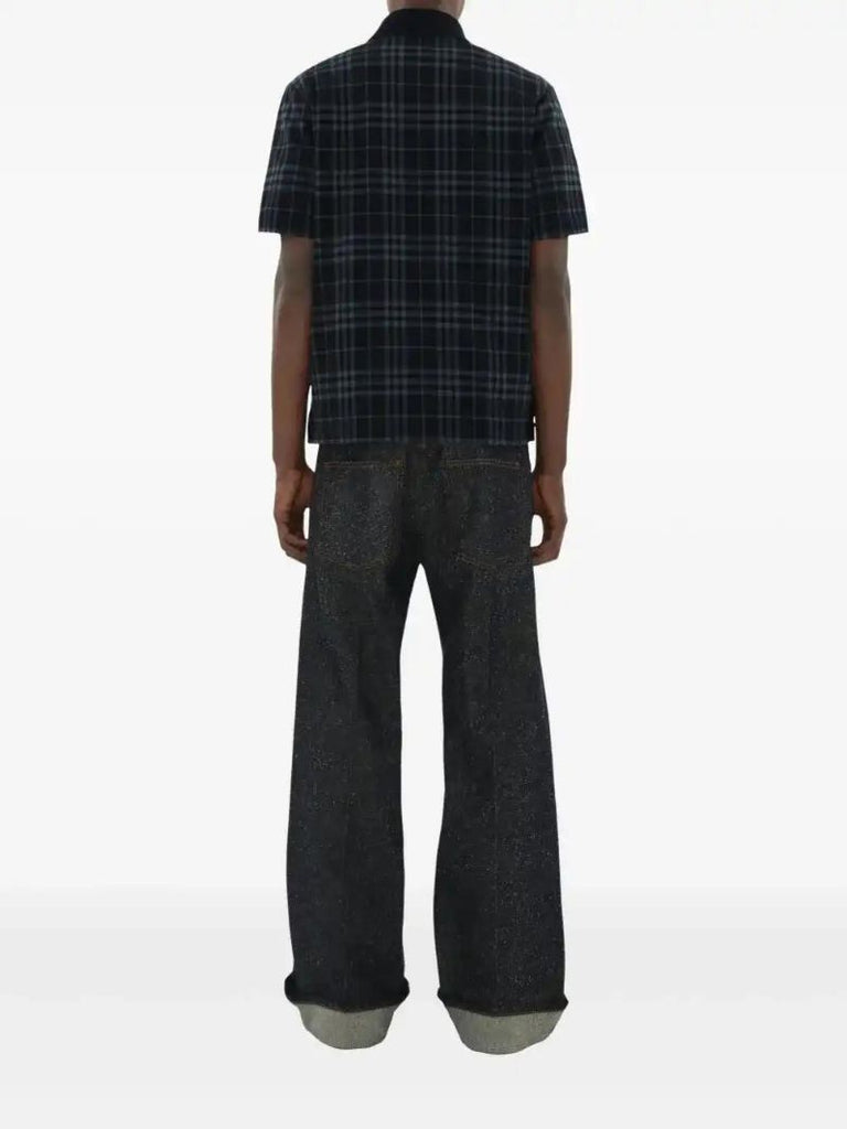 Blue Checked Polo Shirt