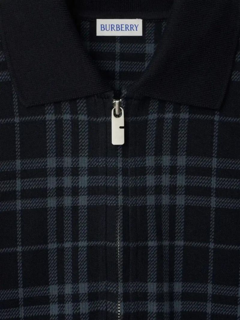 Blue Checked Polo Shirt