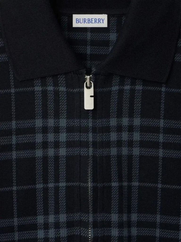 Blue Checked Polo Shirt