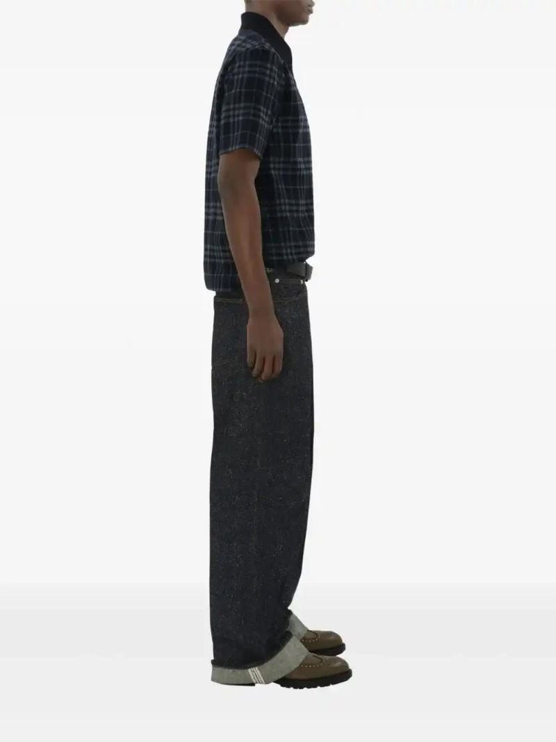 Blue Checked Polo Shirt