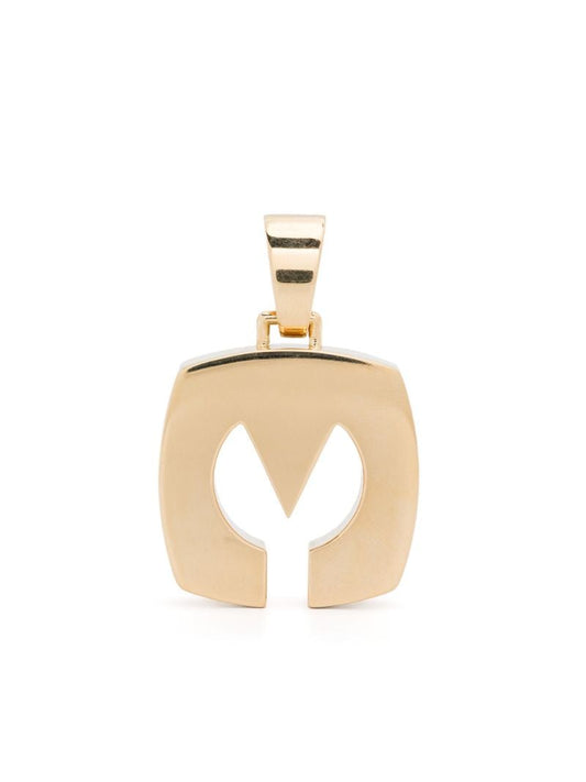 18k Yellow Gold Letter Pendant Charm