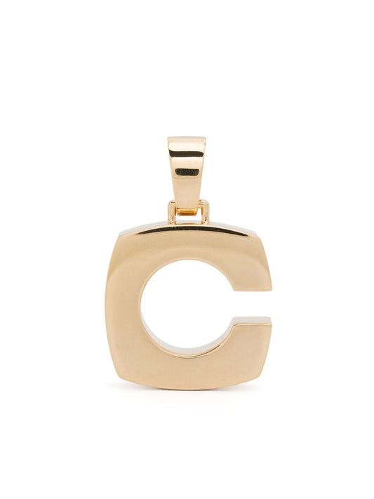 18k Yellow Gold Letter Pendant Charm