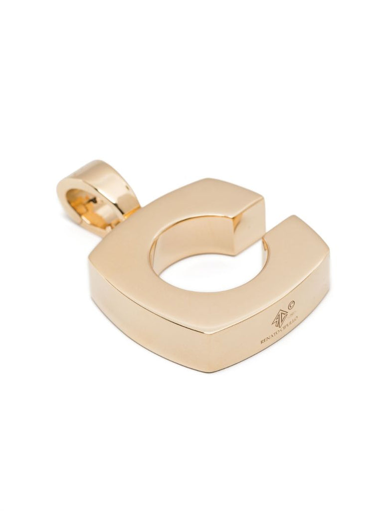 18k Yellow Gold Letter Pendant Charm