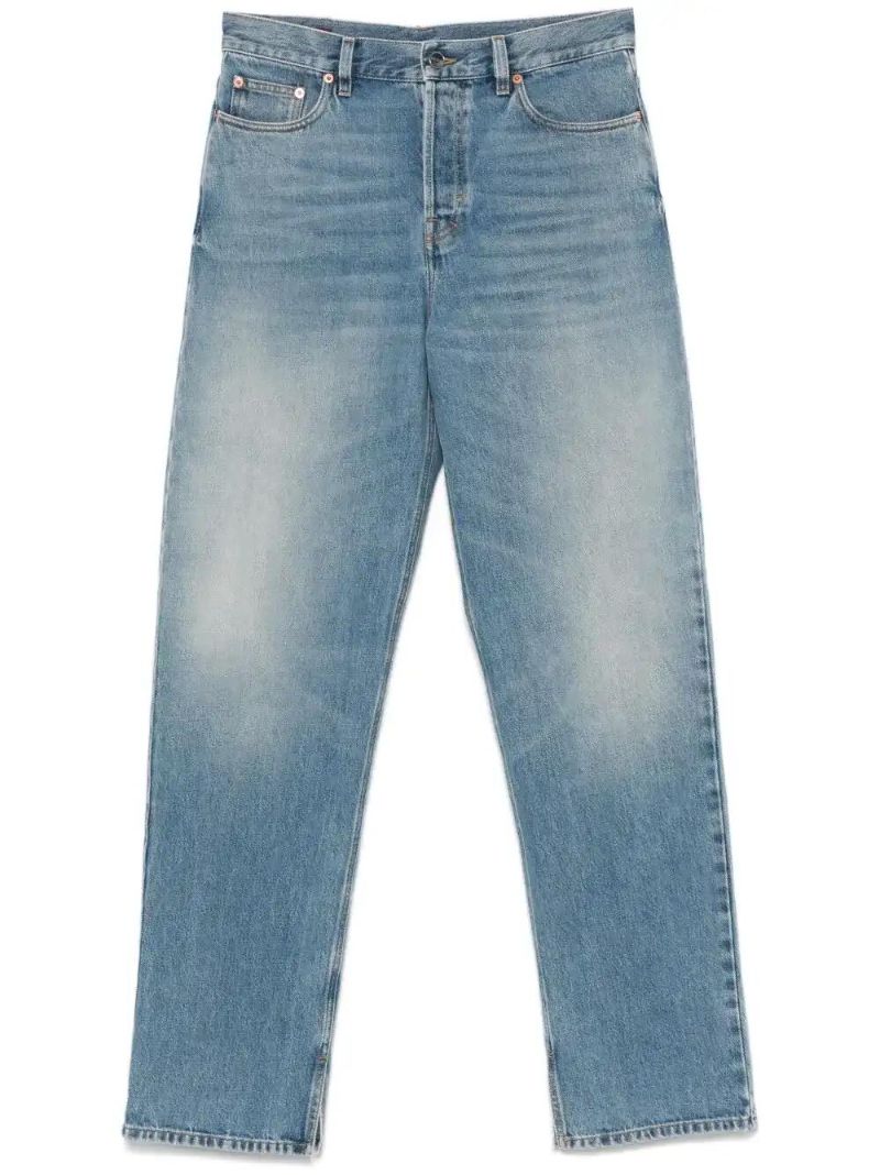 Blue Logo-patch Jeans