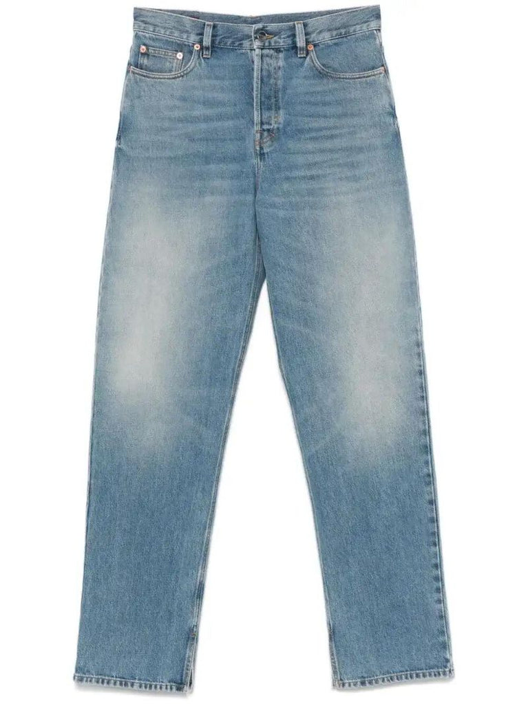 Blue Logo-patch Jeans