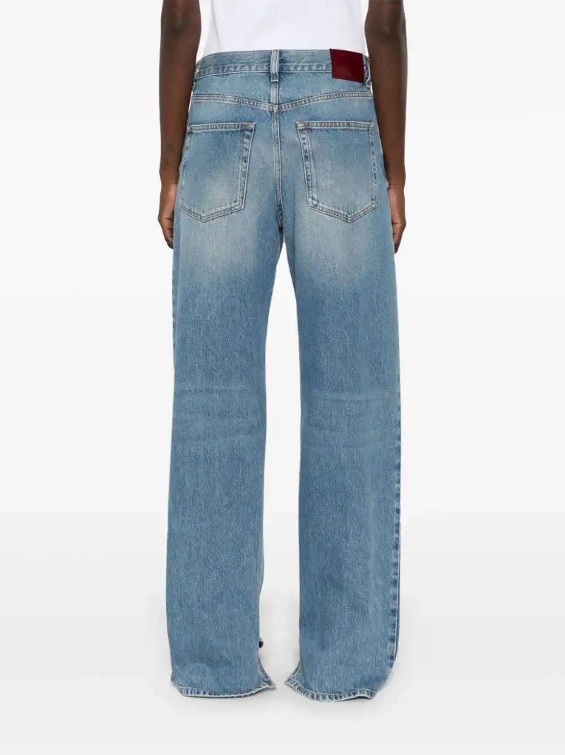 Blue Logo-patch Jeans