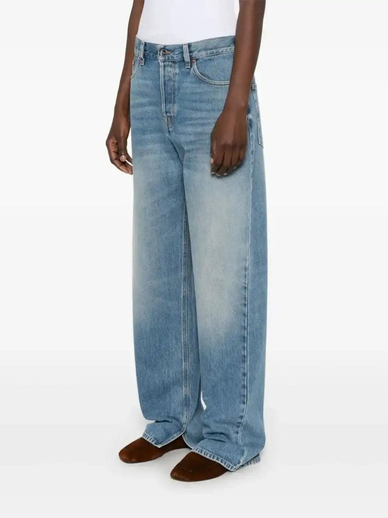 Blue Logo-patch Jeans