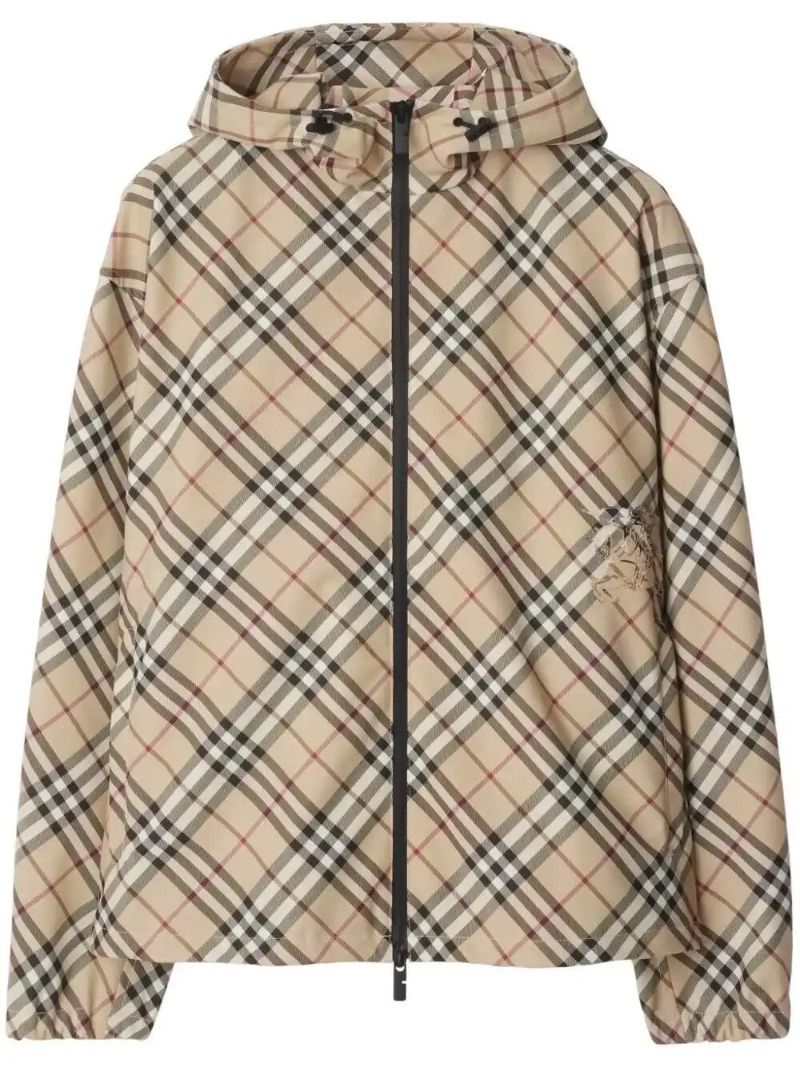 Neutrals Checked Twill Jacket