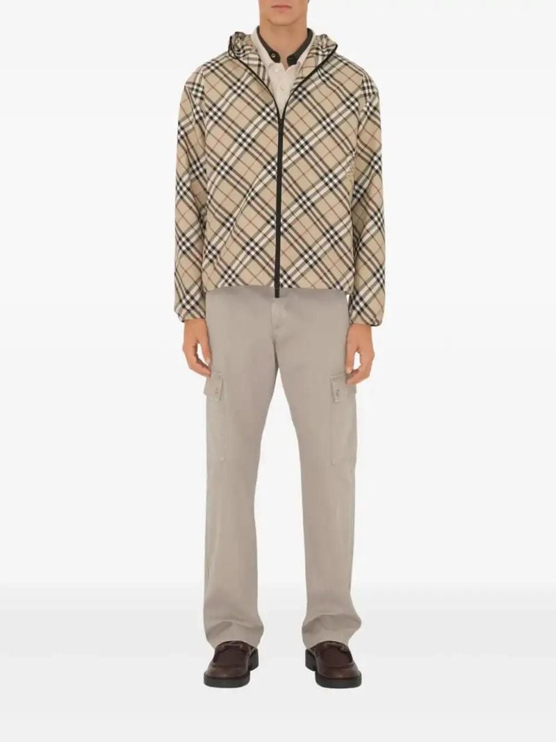 Neutrals Checked Twill Jacket