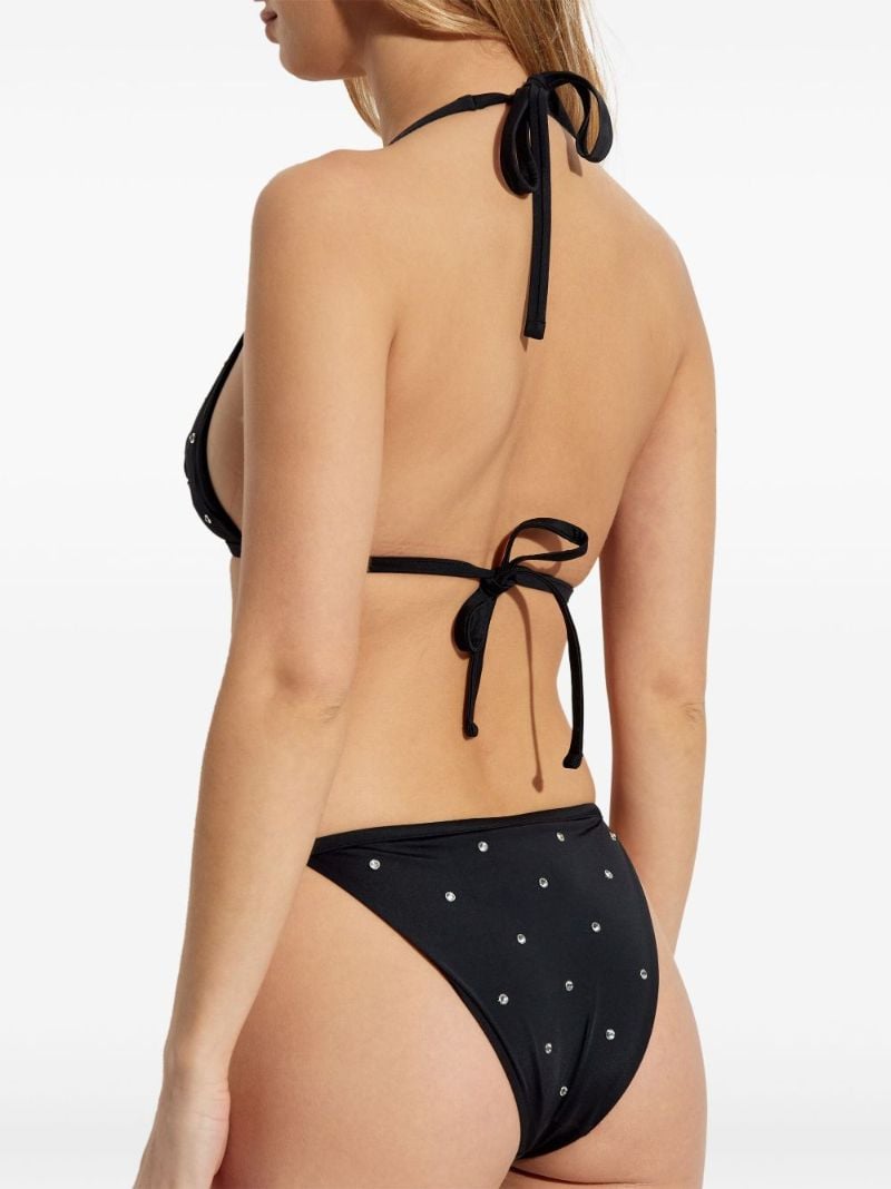 Black Crystal-embellished Bikini Bottom
