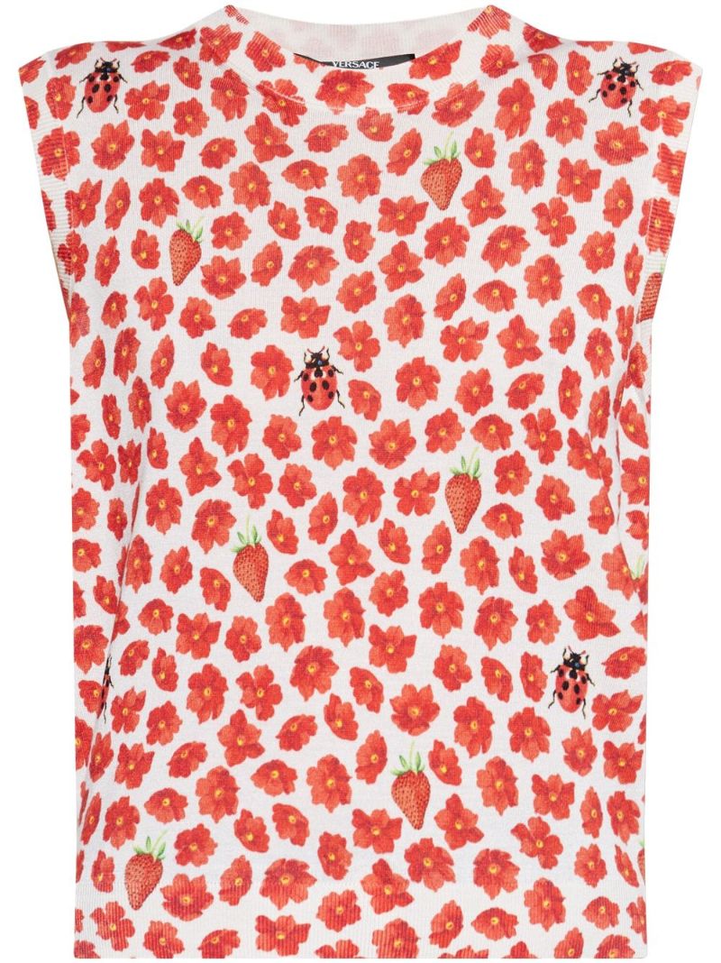 Red Strawberry Garden T-shirt