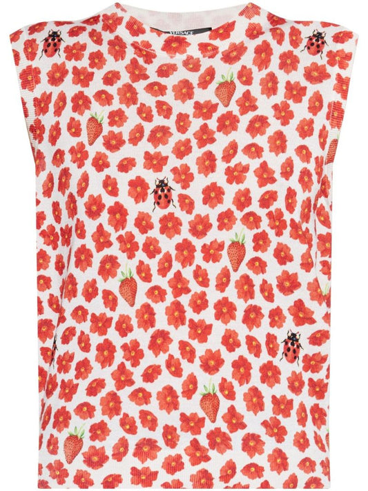 Red Strawberry Garden T-shirt
