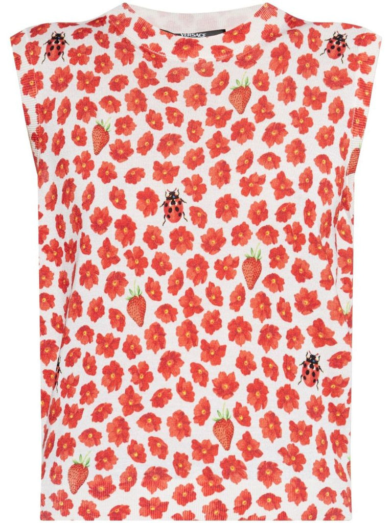 Red Strawberry Garden T-shirt