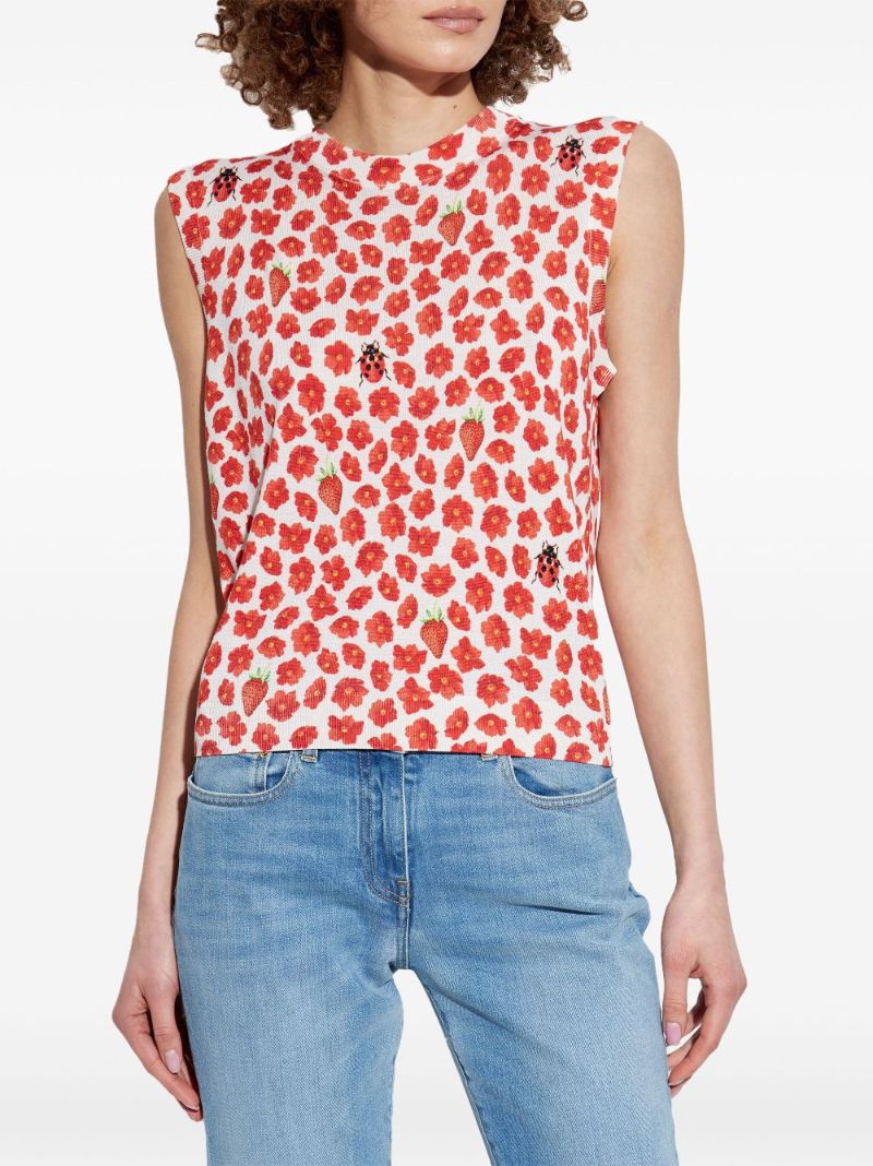 Red Strawberry Garden T-shirt