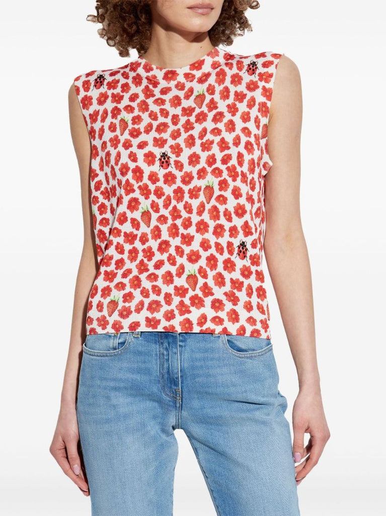 Red Strawberry Garden T-shirt