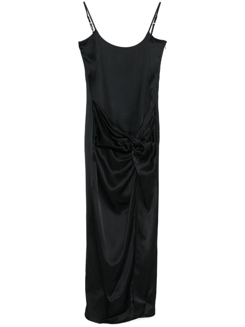 Black Gathered Dress