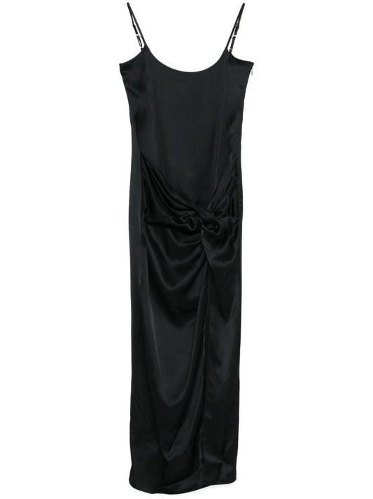 Black Gathered Dress