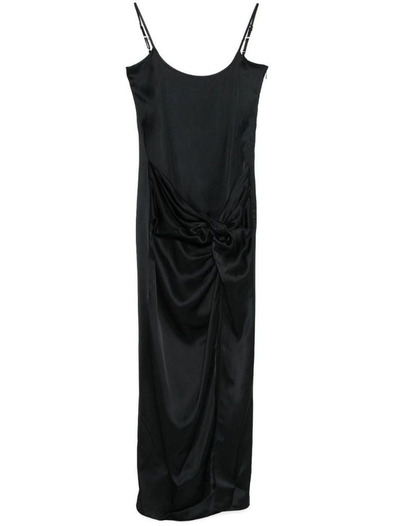 Black Gathered Dress