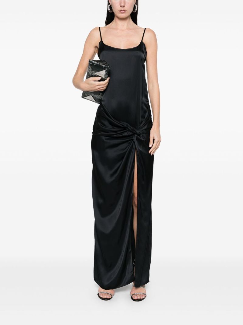 Black Gathered Dress