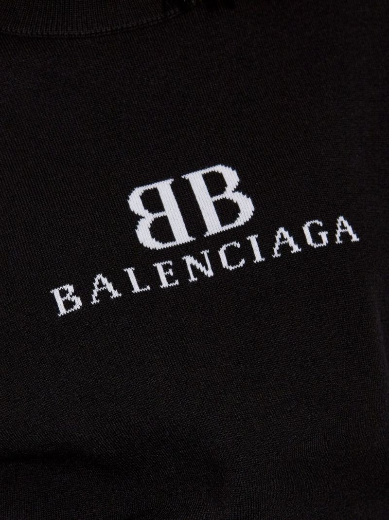 Black Logo-intarsia Sweater