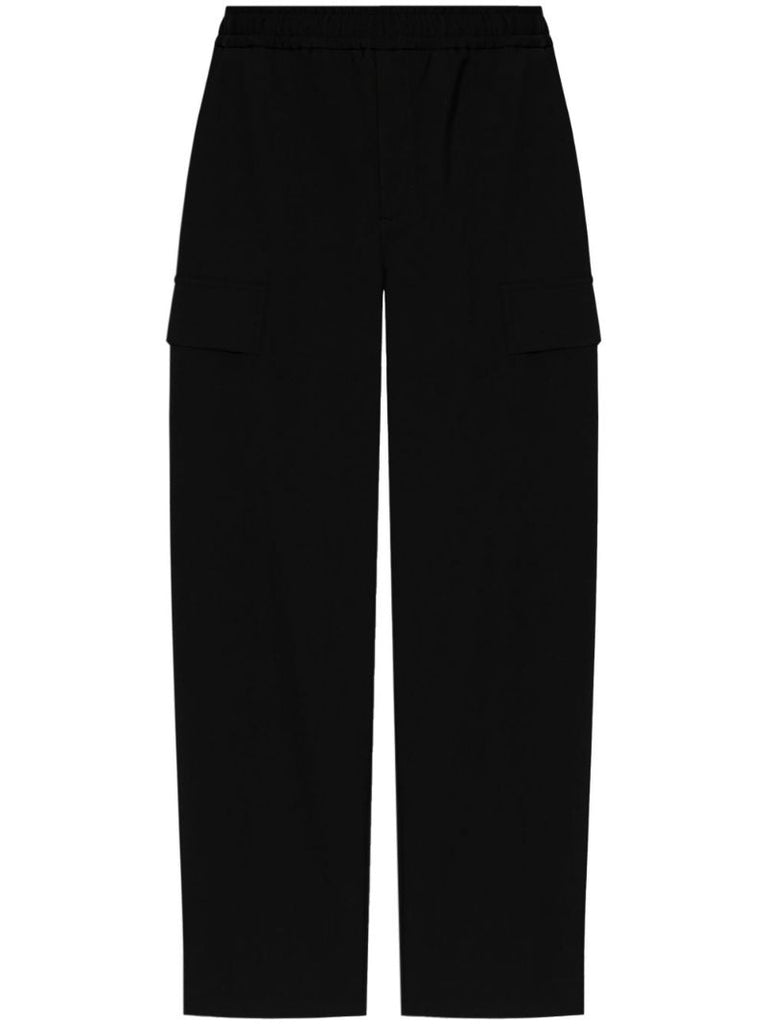 Black Wool Cargo Pockets