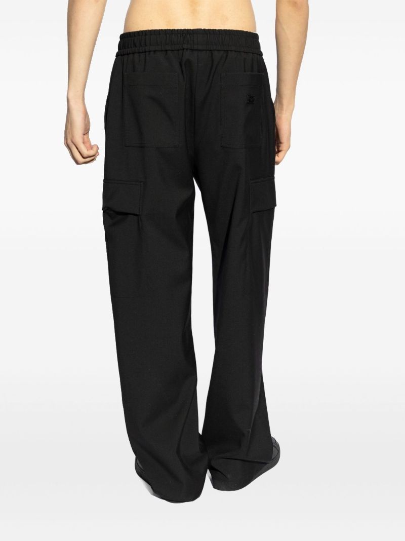 Black Wool Cargo Pockets