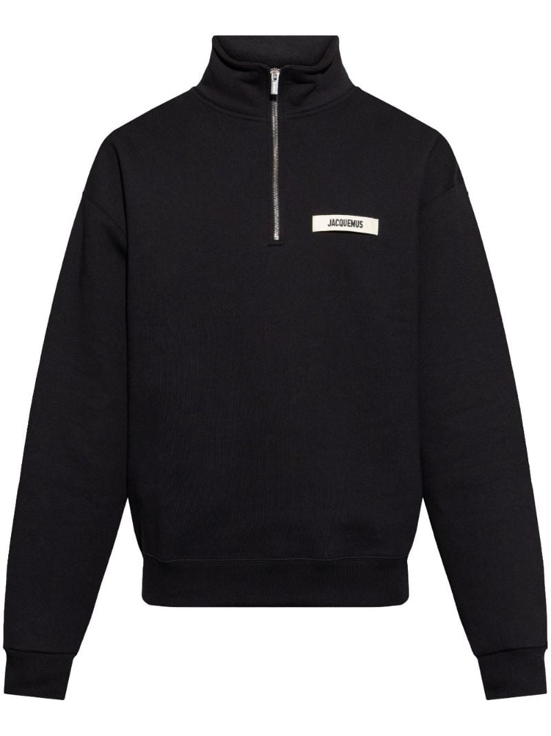 Black Gros Grain Sweatshirt