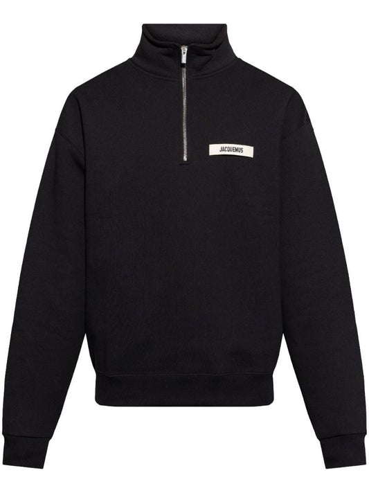 Black Gros Grain Sweatshirt